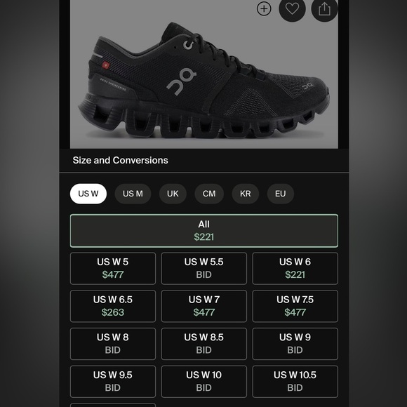 On Running Cloud X 40.99701 Black Asphalt Running Sneakers Size Women’s 8z - Picture 2 of 15